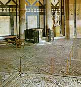 Flooring and baptismal font